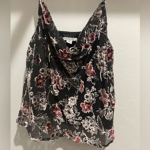 American Eagle Velvet Floral Cowl Neck Camisole / Tank Top